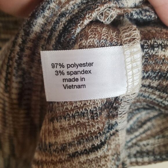 Lane Bryant Brown Marled Cutout Long Sleeve Blouse Size 18/20 - Picture 6 of 7